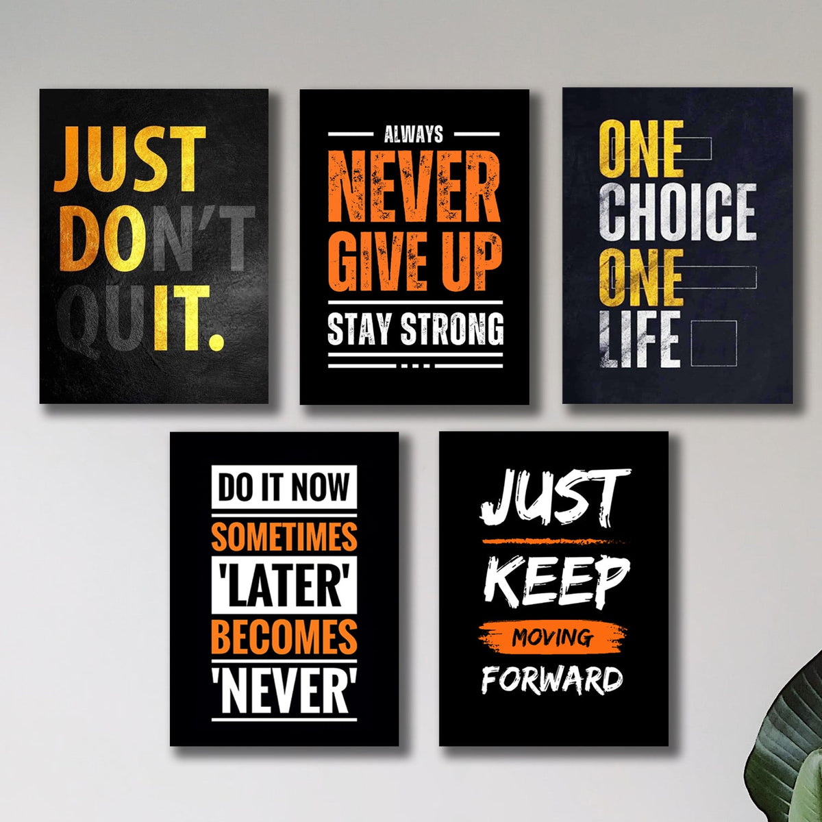 Set Of 5 Motivational Sticky Frames