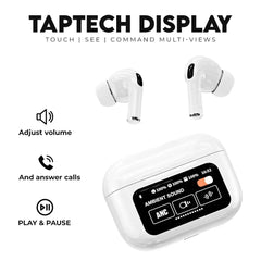Latest Airpods pro with Touch Screen A9 Pro High Quality Sound & ENC Noise Reduction