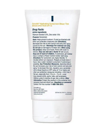 Hydrating Sunscreen SPF 30 Face Sheer Tint